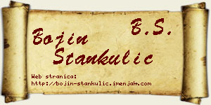 Bojin Stankulić vizit kartica